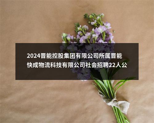 2024晋能控股集团有限公司所属晋能快成物流科技有限公司社会招聘22人公告 图片